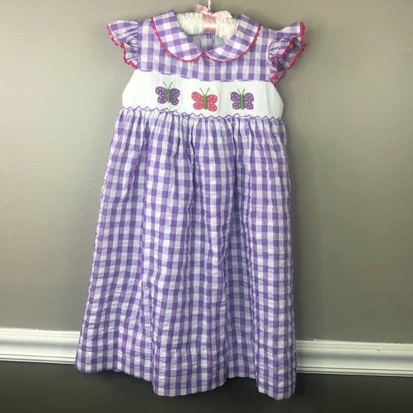 Other - SALE Boutique 6 Butterfly Smocked Check